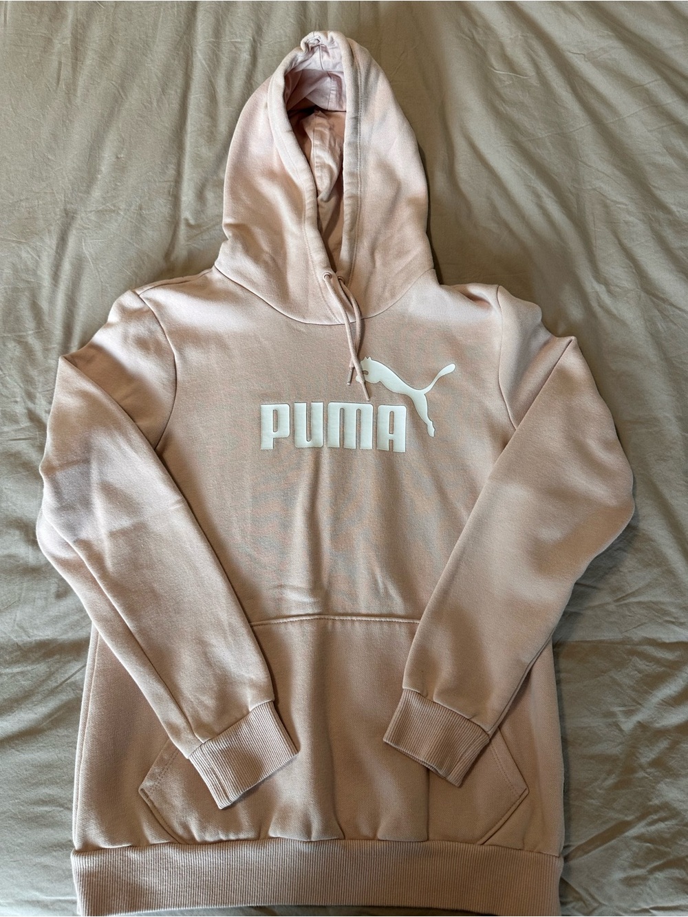 Puma Light Pink Logo Hooded Sweatshirt